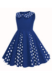 Preto Pescoço Redondo Sem Mangas 1950s Vestido de Menina