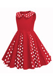 Preto Pescoço Redondo Sem Mangas 1950s Vestido de Menina