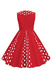 Preto Pescoço Redondo Sem Mangas 1950s Vestido de Menina