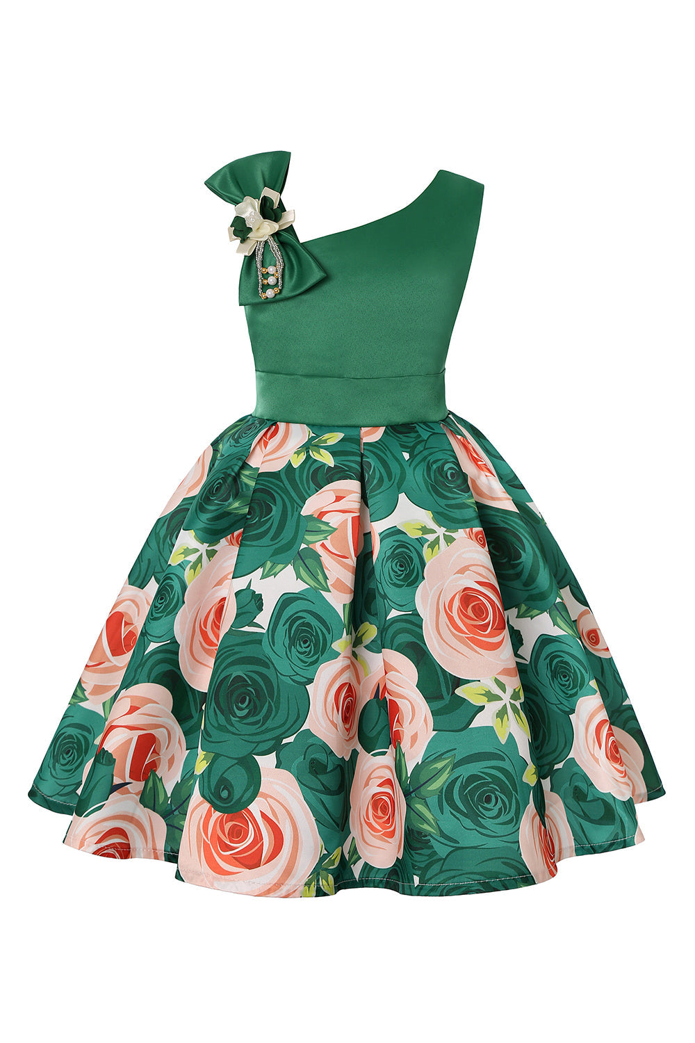 Vestido de Menina Floral Roxo Sem Mangas