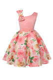 Vestido de Menina Floral Roxo Sem Mangas