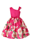 Vestido de Menina Floral Roxo Sem Mangas