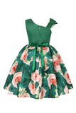 Vestido de Menina Floral Roxo Sem Mangas