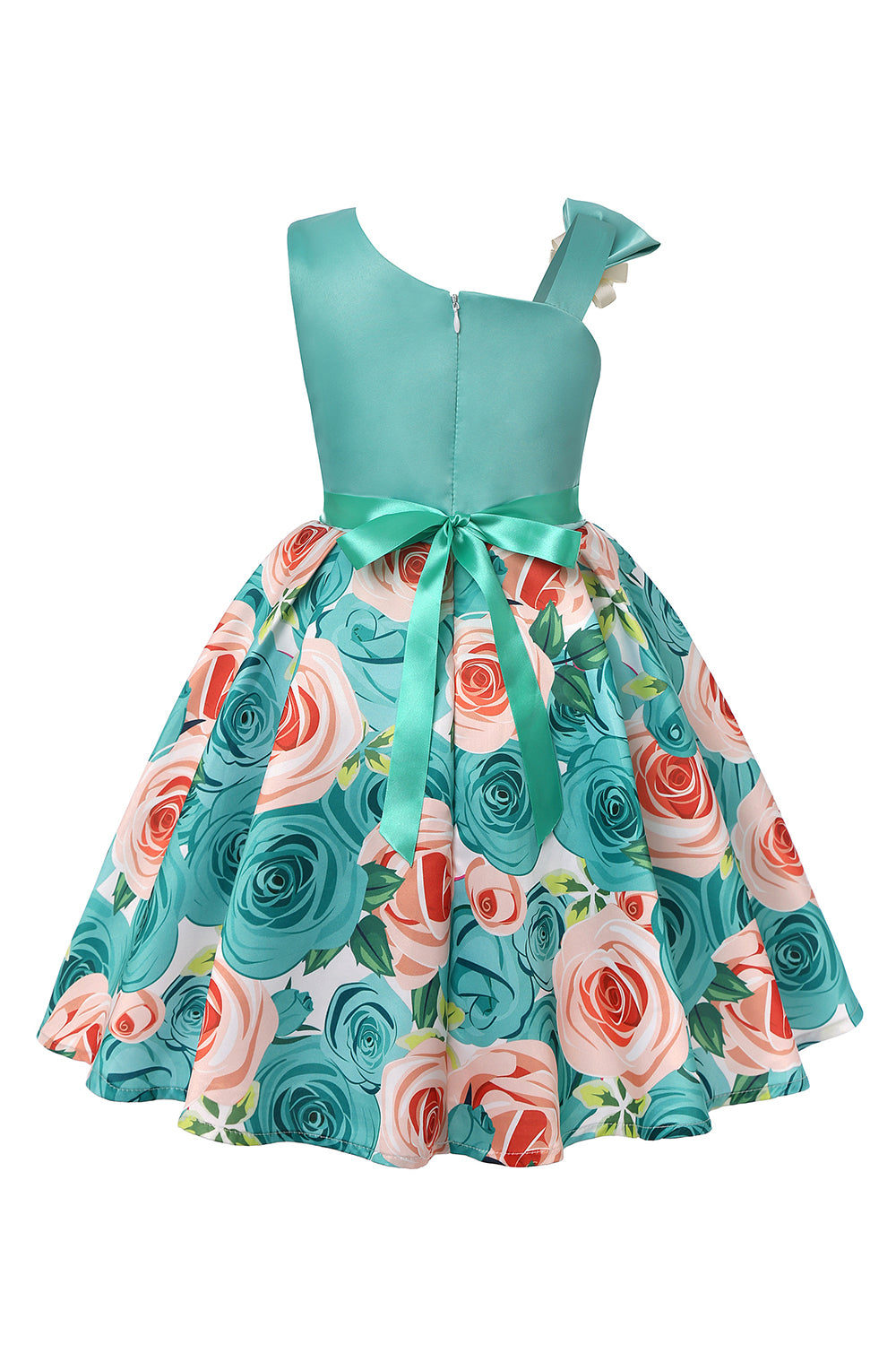 Vestido de Menina Floral Roxo Sem Mangas