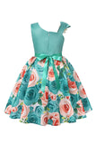 Vestido de Menina Floral Roxo Sem Mangas