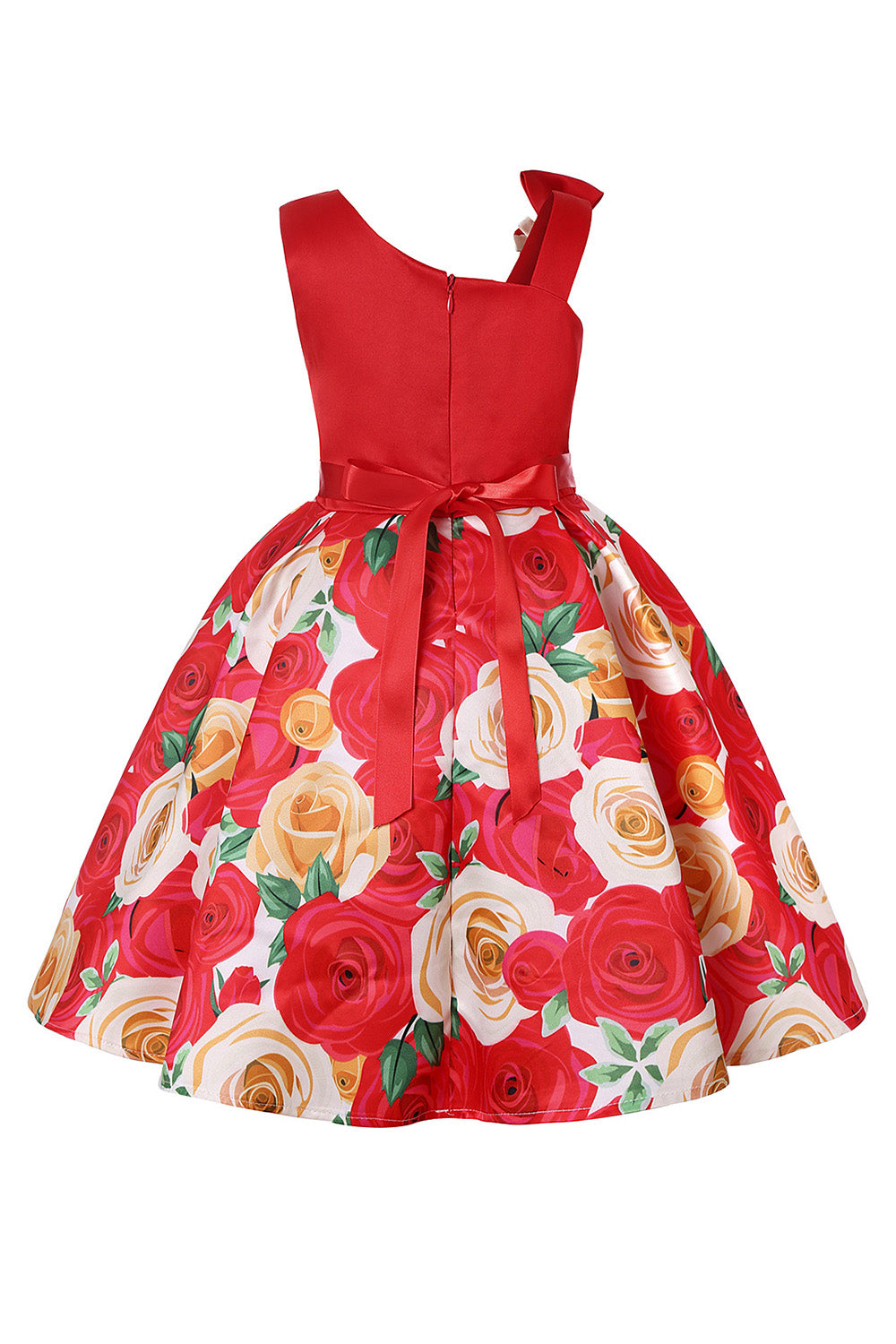 Vestido de Menina Floral Roxo Sem Mangas