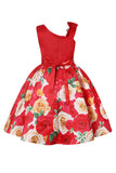 Vestido de Menina Floral Roxo Sem Mangas