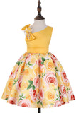Vestido de Menina Floral Roxo Sem Mangas