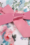 Rosa Estampado Floral Vestido de Meninas