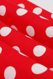 Vermelho Pontos de Polka Halter 1950s Vestido