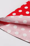 Vermelho Pontos de Polka Halter 1950s Vestido