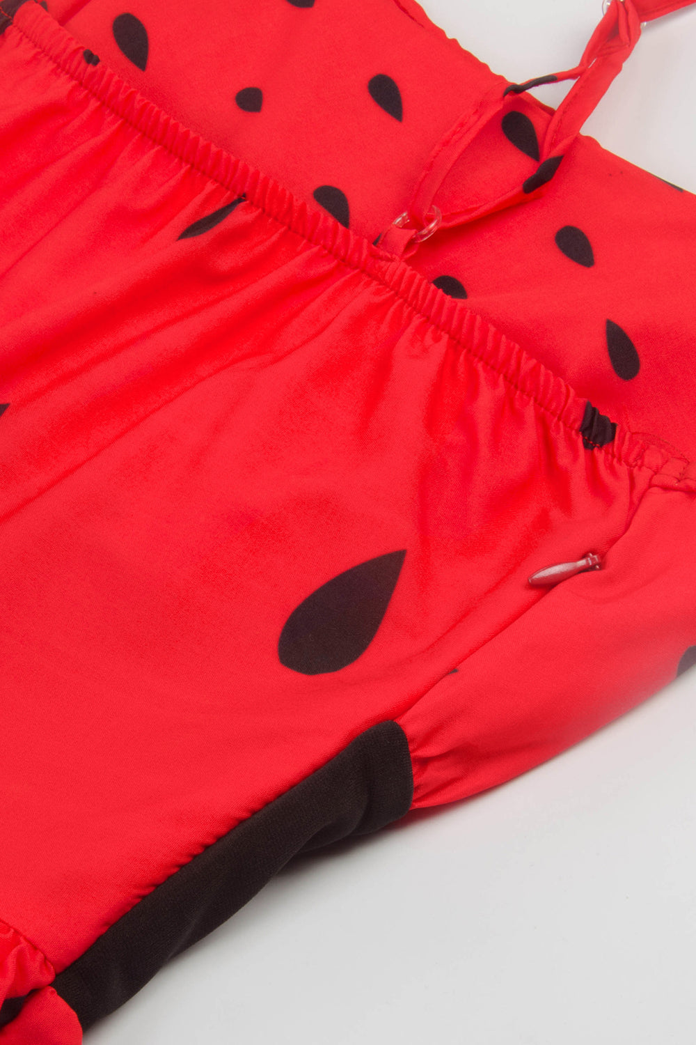 Vermelho Estampado Vintage 1950s Vestido