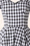 1950s Vestido Vintage Preto Fora do Ombro
