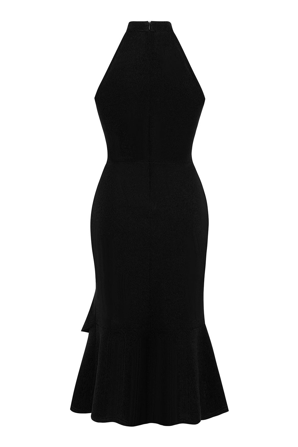Halter Preto Sem Mangas 1960s Vestido