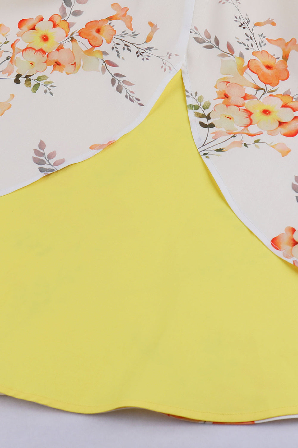Alças de Espaguete Flor Azul 1950s Vestido Com Laço