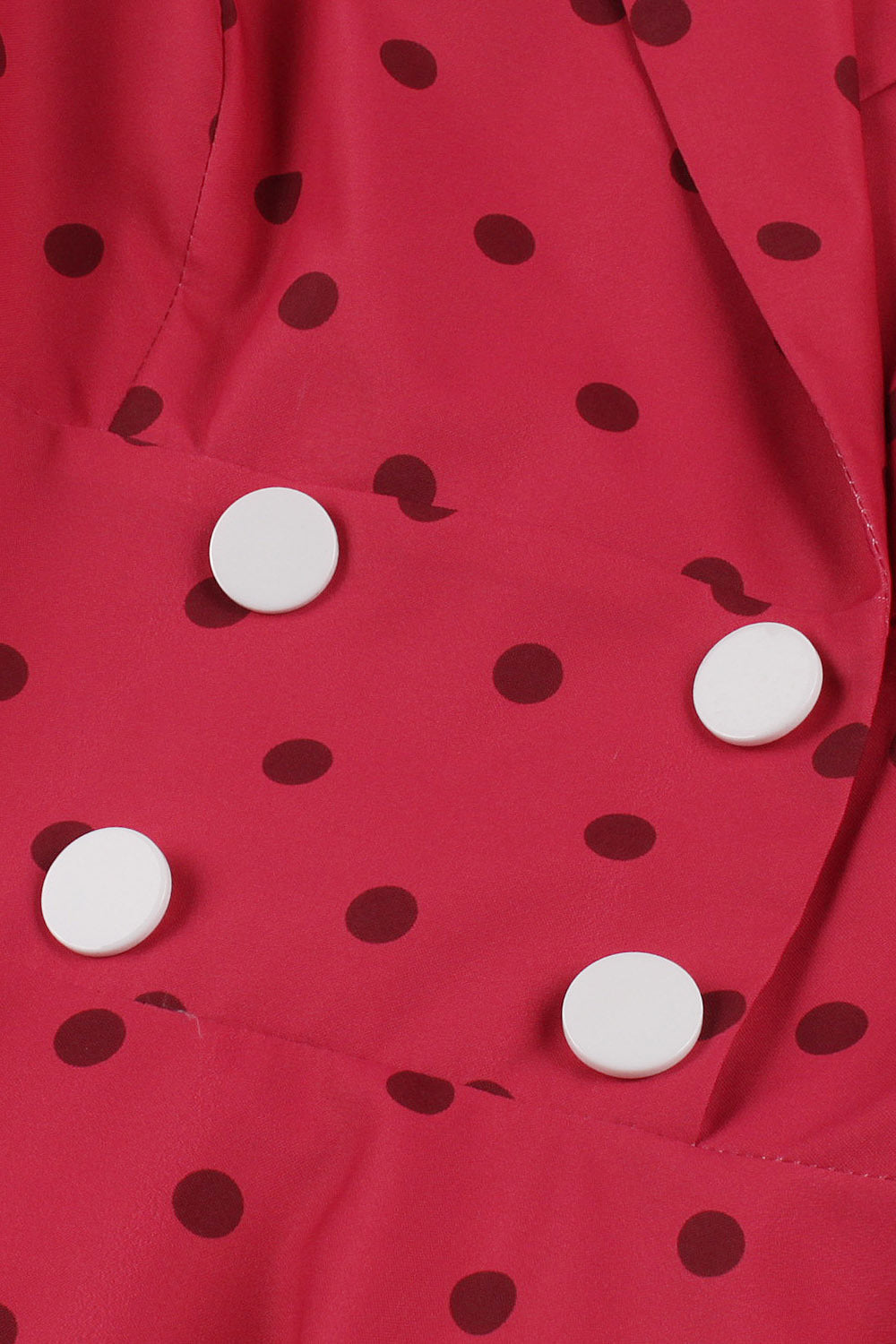Rojo Lunares 1950s Vestido Vintage