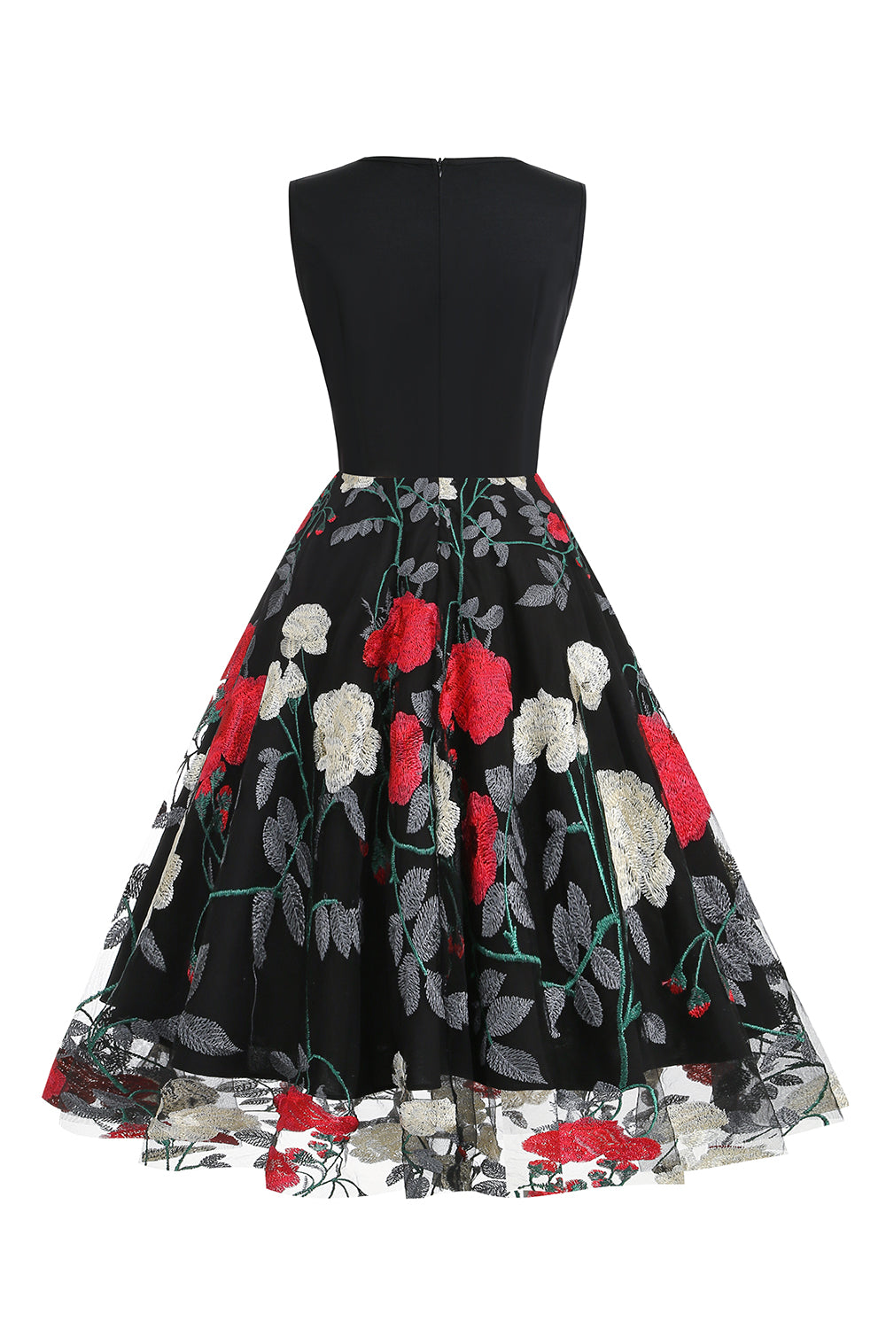 Fúcsia 1950s Vestido Vintage Sem Mangas