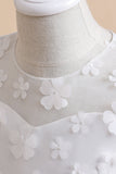 Vestido de festa rosa Tulle Girl com Appliques