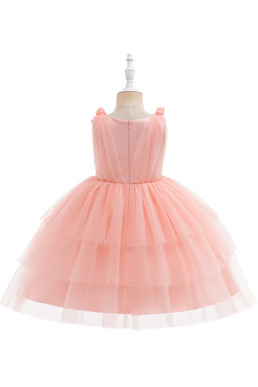 Vestido de festa azul Tulle Girl com laços