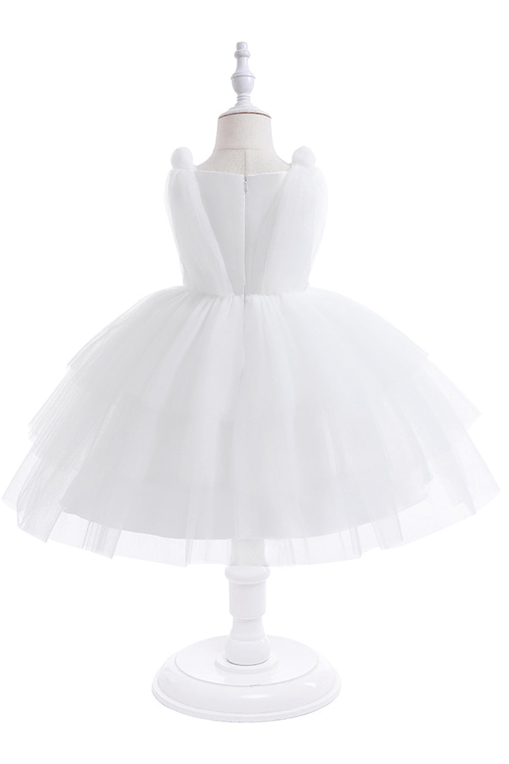 Vestido de festa azul Tulle Girl com laços