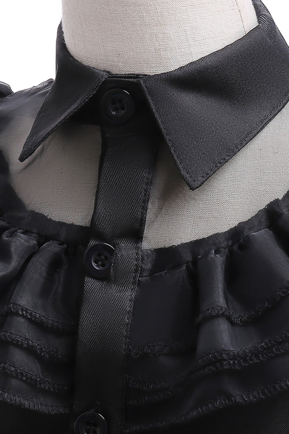 Tule preto Um vestido de menina linha com cinto