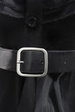 Tule preto Um vestido de menina linha com cinto