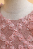 Tule A Line Champagne Girl Dress com Arco