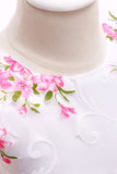 Bonito sem mangas rosa vestido de festa das meninas