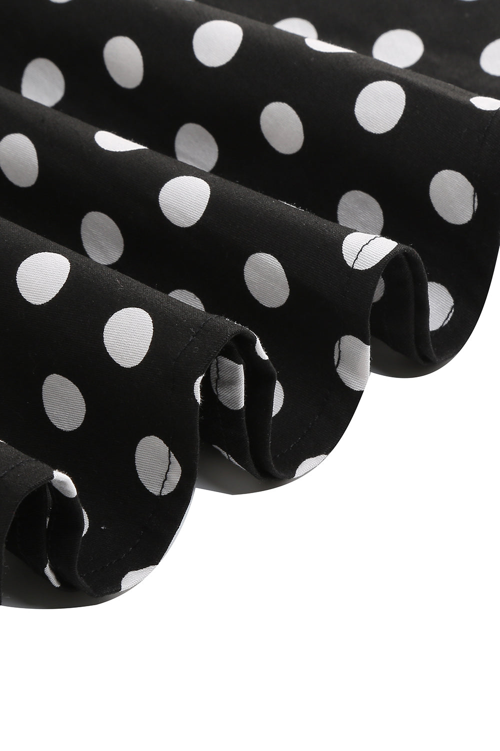 Bateau Pescoço Polka Dots Branco Vintage Vestidos De Menina