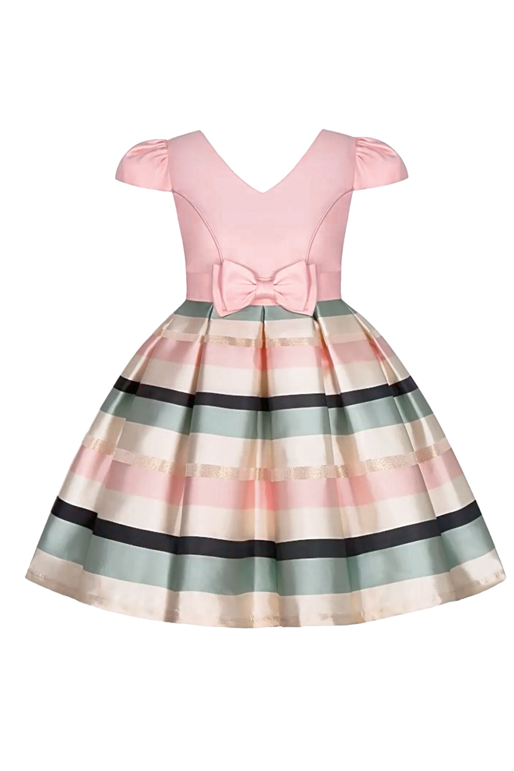 Vestido de Menina Vermelho Gola em V