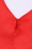 Vestido de Menina Vermelho Gola em V