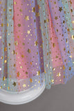 Pescoço Redondo Rosa Vestido de Menina