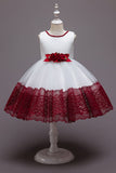 Rosa Sem Mangas Flor Tule Vestido de Menina Com Arco