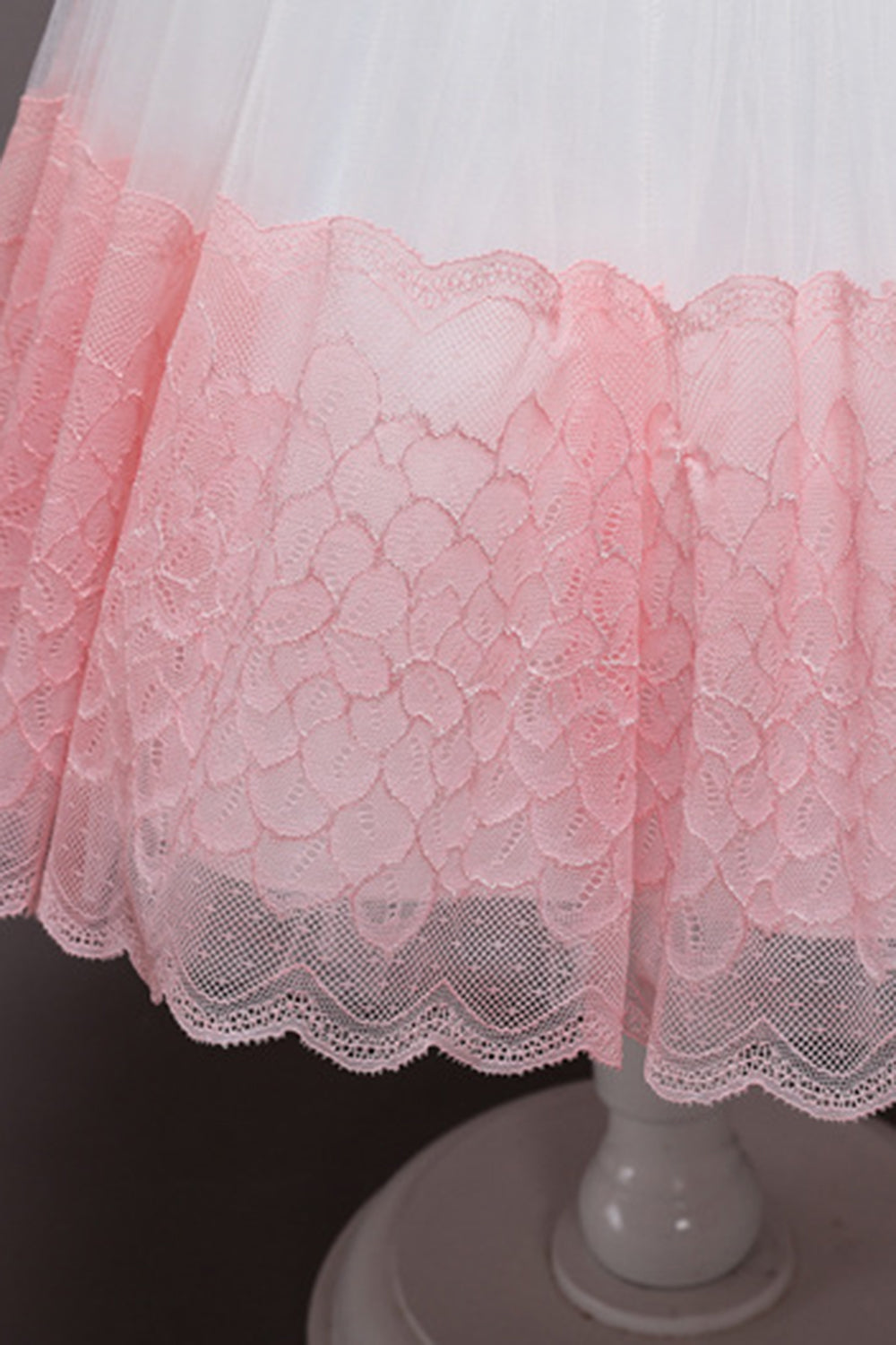 Rosa Sem Mangas Flor Tule Vestido de Menina Com Arco
