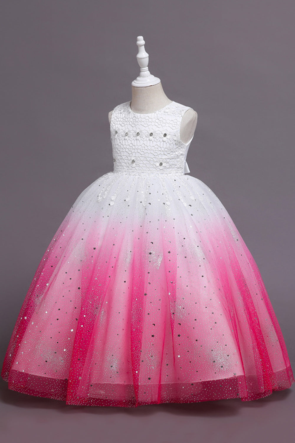 Púrpura Sem Mangas Vestido de Menina