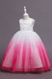 Púrpura Sem Mangas Vestido de Menina