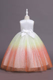 Púrpura Sem Mangas Vestido de Menina
