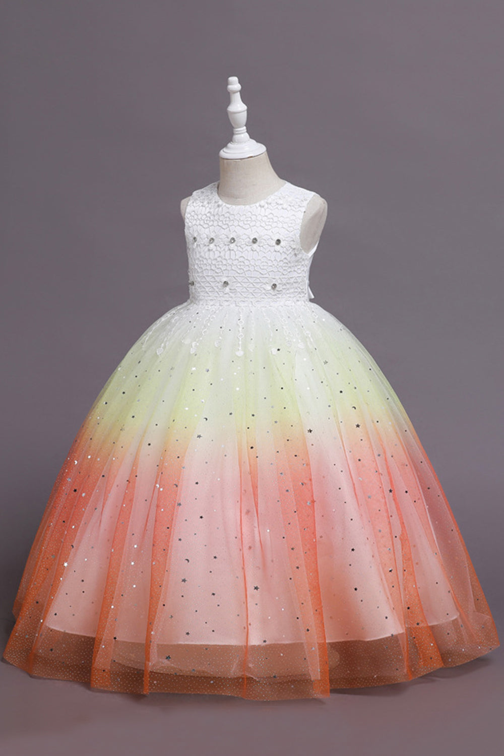 Púrpura Sem Mangas Vestido de Menina