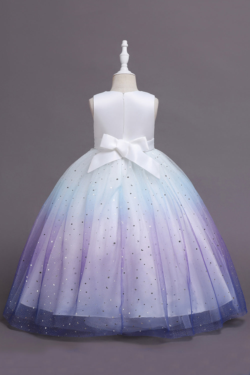 Púrpura Sem Mangas Vestido de Menina