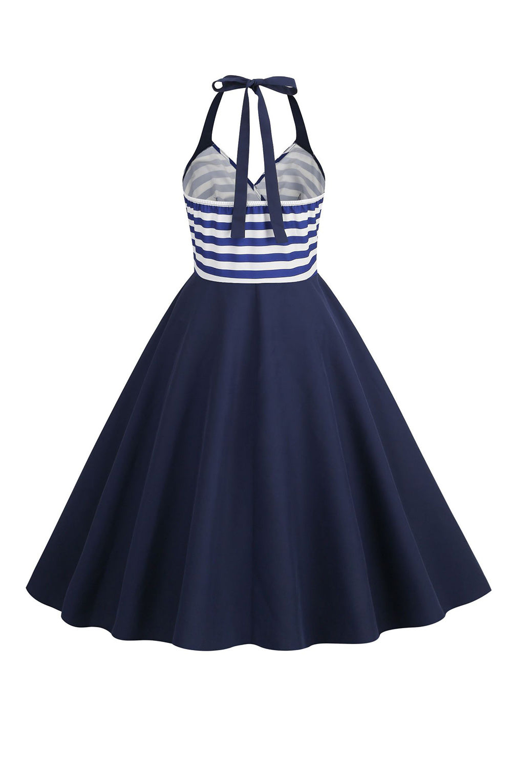 Listras Halter Vestido dos anos 1950