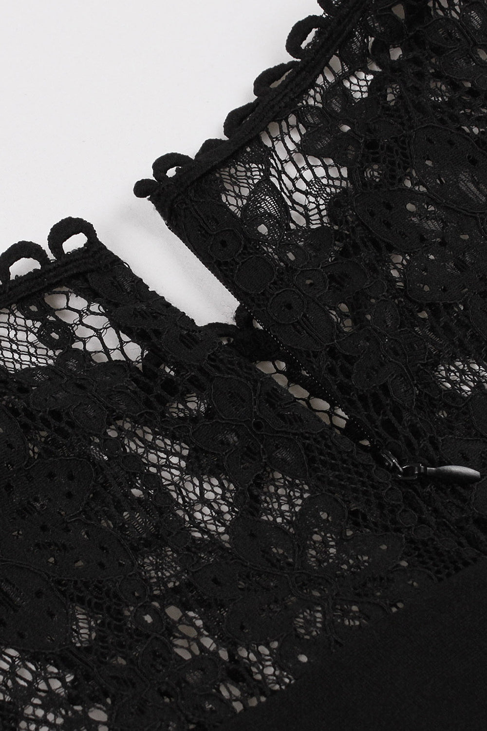 Preto Vestido Dos Anos 1950 Com Renda