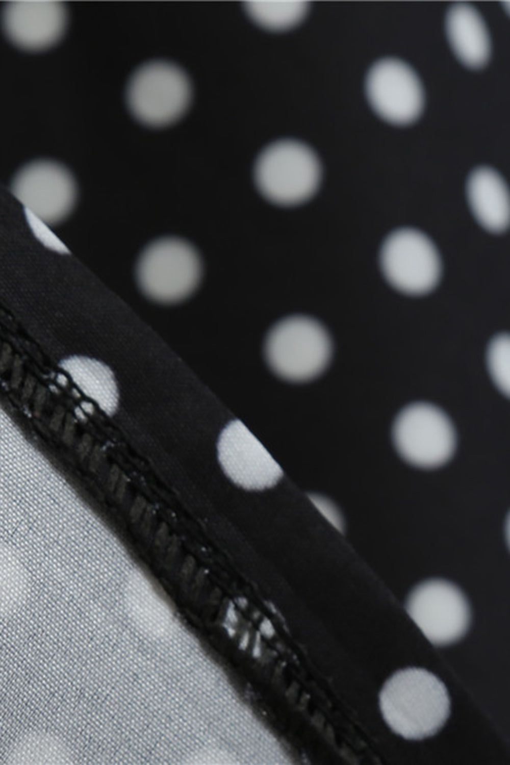 Preto Polka Dots Sleeveless Swing Vestido Vintage