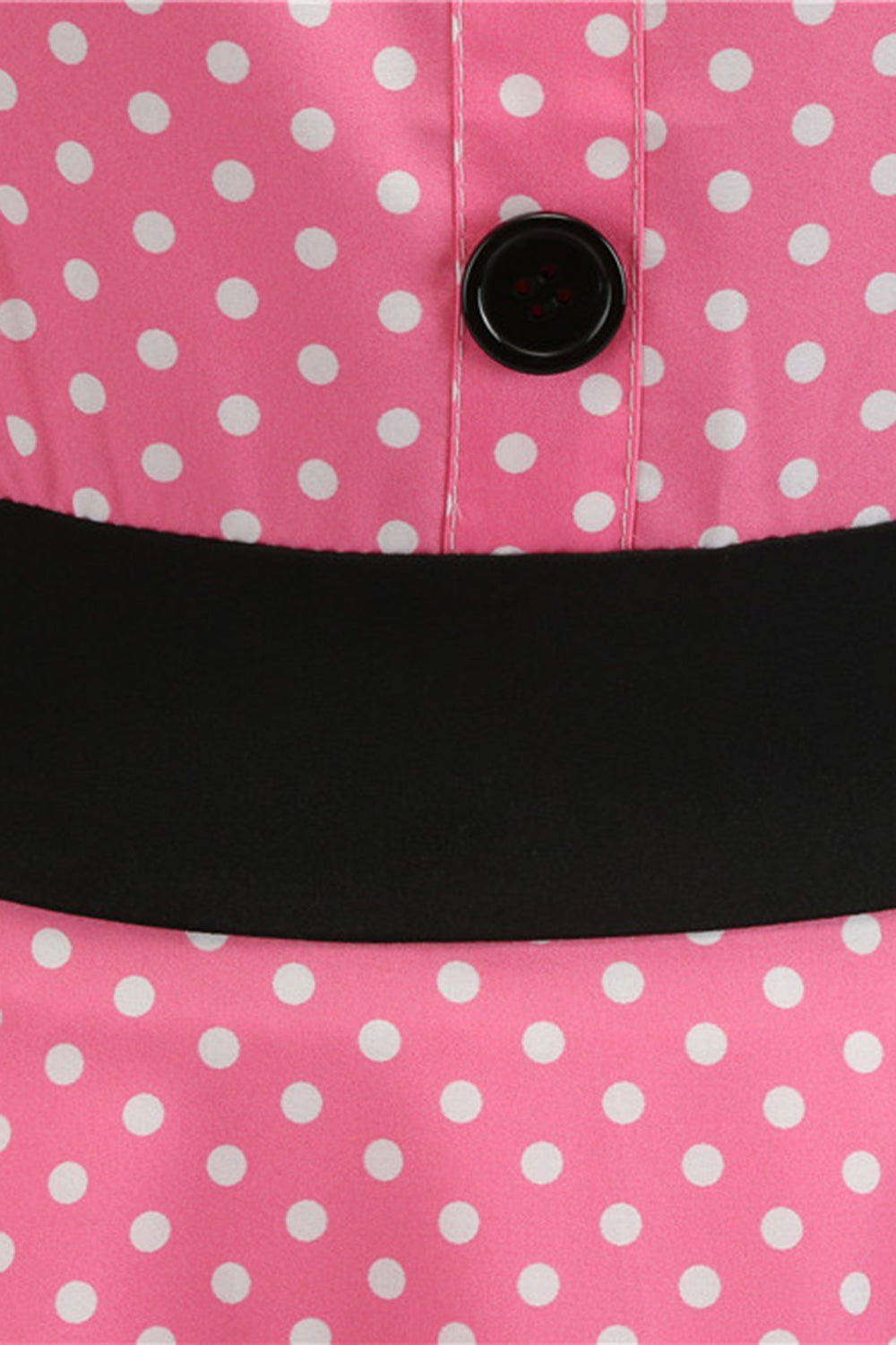 Preto Polka Dots Sleeveless Swing Vestido Vintage