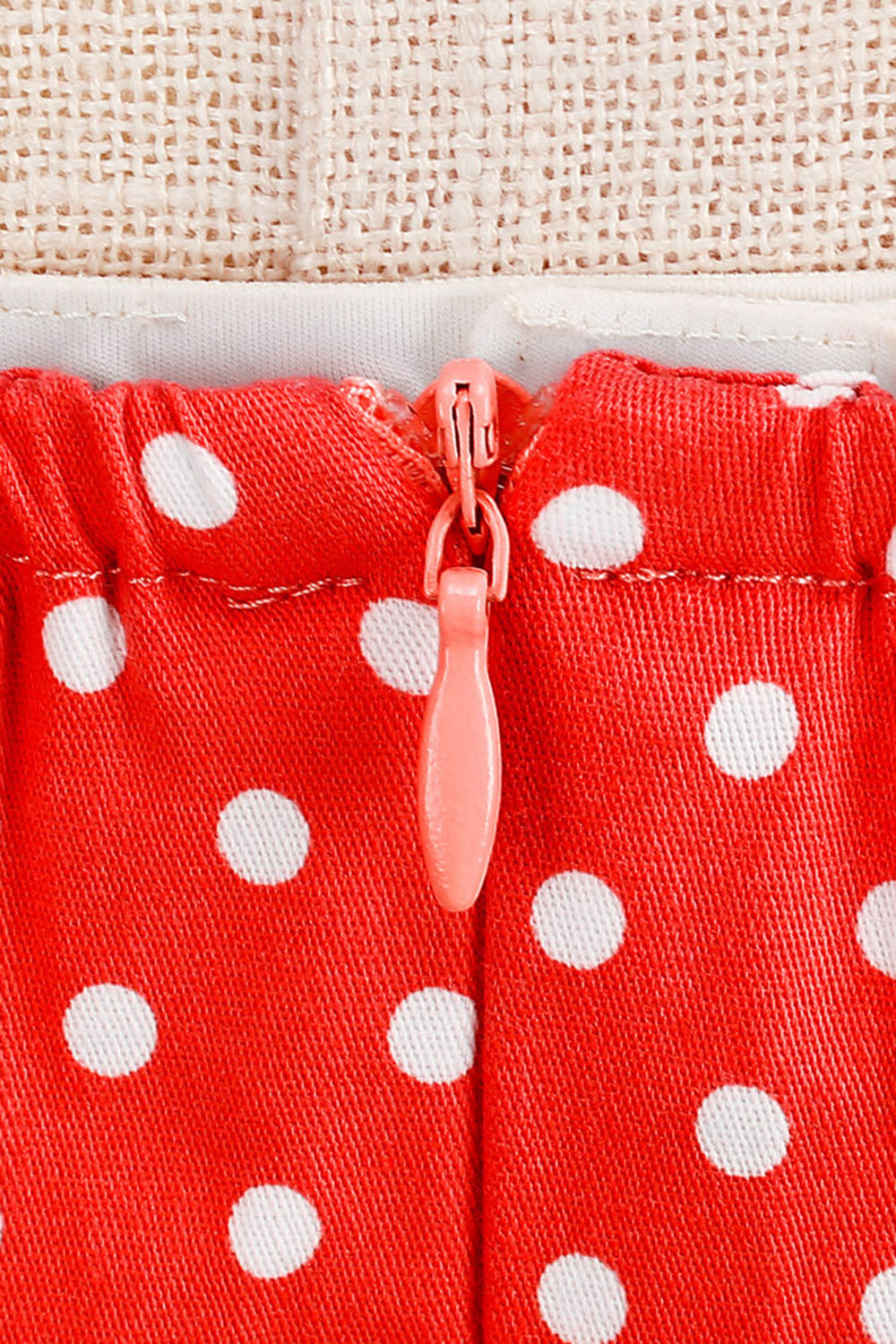 Halter Vermelho Pontos de Polka Vestido de 1950