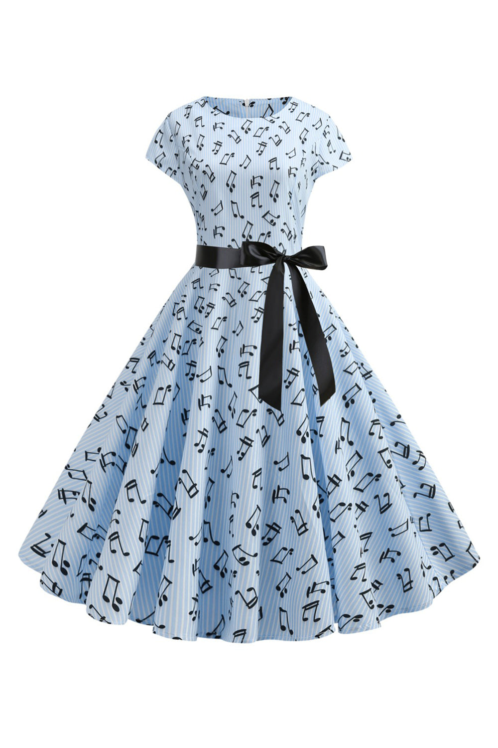 Uma linha estampada Swing 1950s vestidos