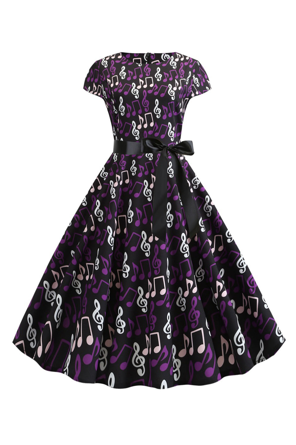 Uma linha estampada Swing 1950s vestidos
