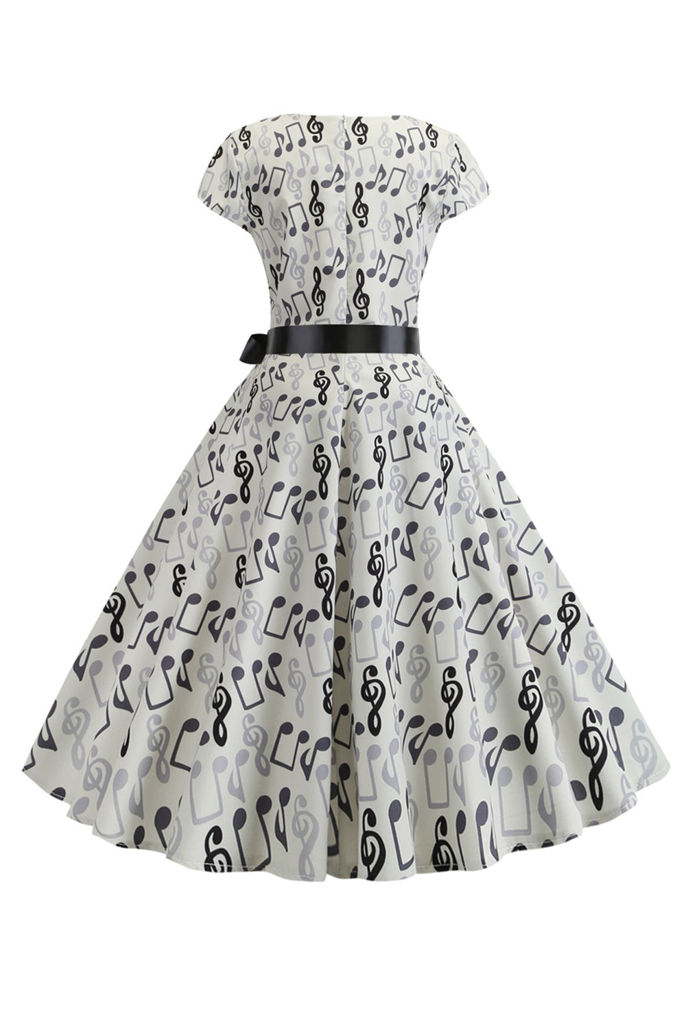 Uma linha estampada Swing 1950s vestidos