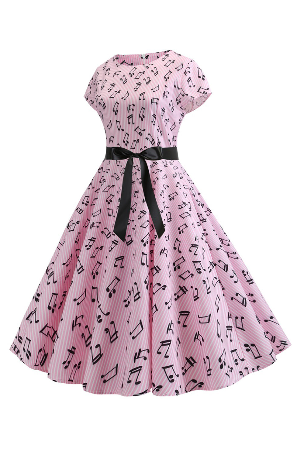 Uma linha estampada Swing 1950s vestidos