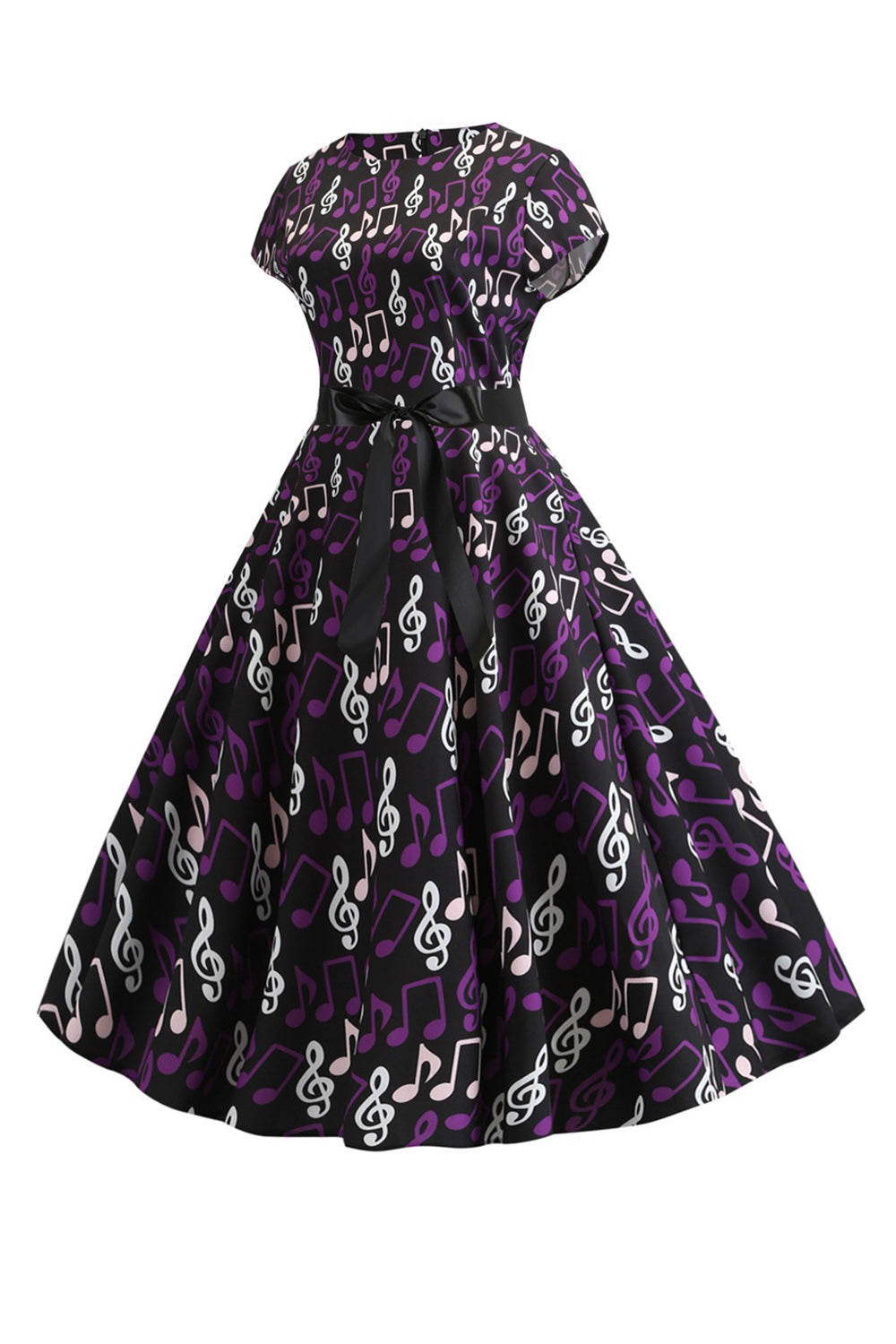 Uma linha estampada Swing 1950s vestidos