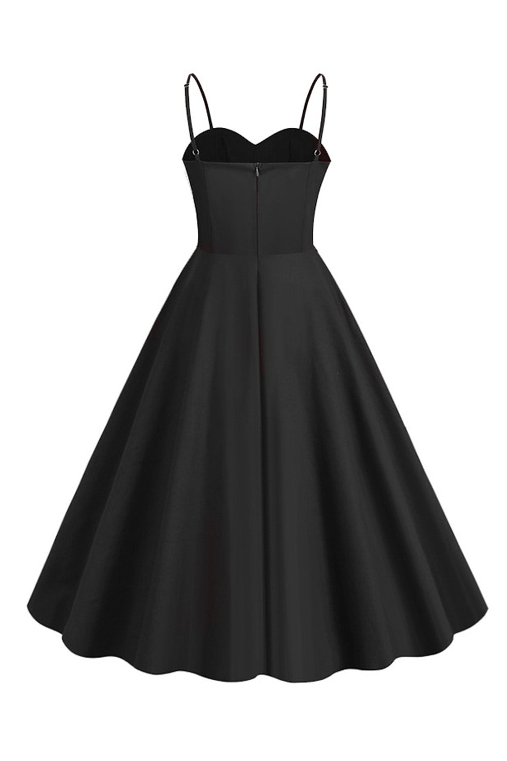 Azul claro Polka Dots Esparguete Alças 1950s Vestido